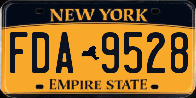 NY license plate FDA9528