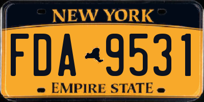 NY license plate FDA9531