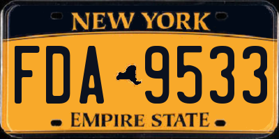 NY license plate FDA9533