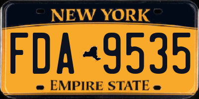 NY license plate FDA9535