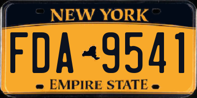 NY license plate FDA9541