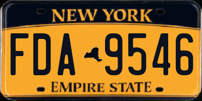 NY license plate FDA9546