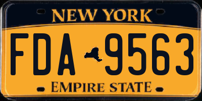 NY license plate FDA9563