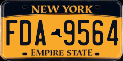 NY license plate FDA9564