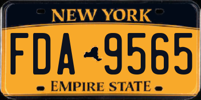 NY license plate FDA9565
