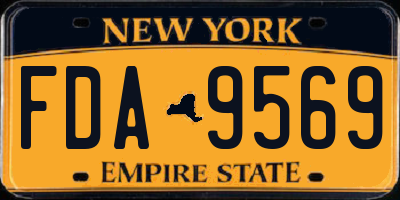 NY license plate FDA9569