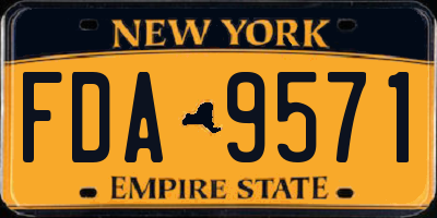 NY license plate FDA9571