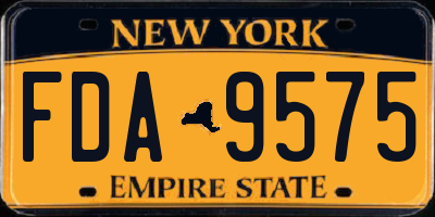 NY license plate FDA9575