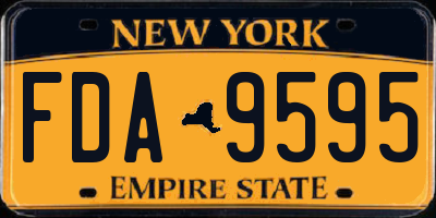 NY license plate FDA9595