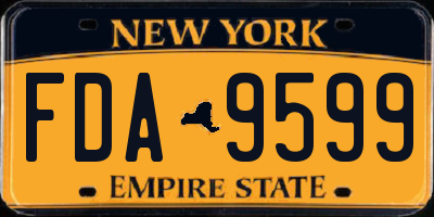 NY license plate FDA9599