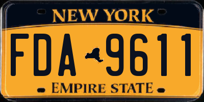 NY license plate FDA9611