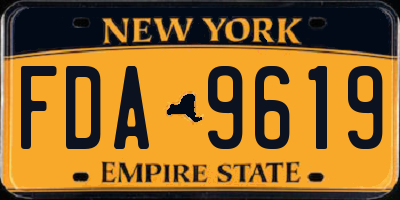 NY license plate FDA9619