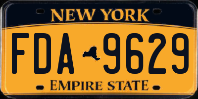 NY license plate FDA9629