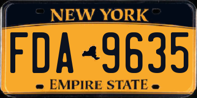NY license plate FDA9635