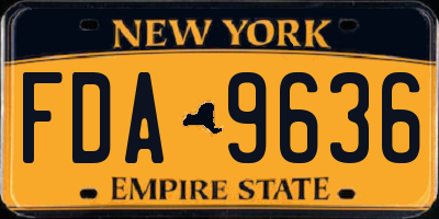 NY license plate FDA9636