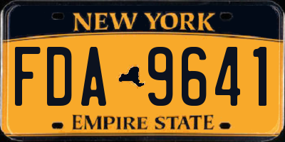 NY license plate FDA9641