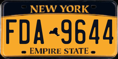 NY license plate FDA9644