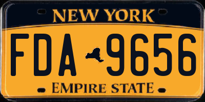 NY license plate FDA9656
