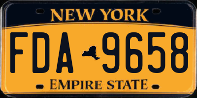 NY license plate FDA9658