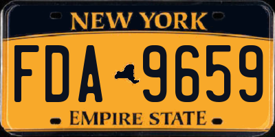 NY license plate FDA9659