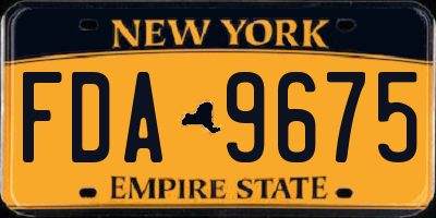 NY license plate FDA9675