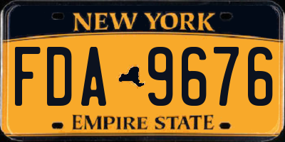 NY license plate FDA9676