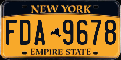NY license plate FDA9678