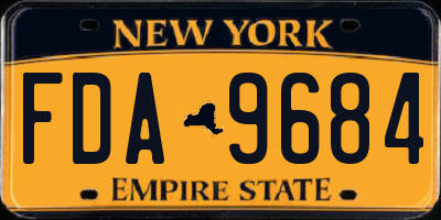 NY license plate FDA9684