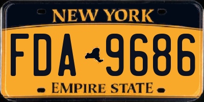 NY license plate FDA9686