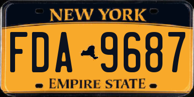 NY license plate FDA9687