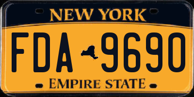NY license plate FDA9690