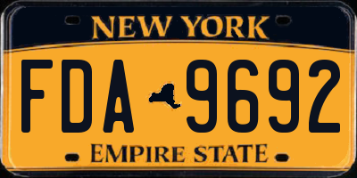 NY license plate FDA9692