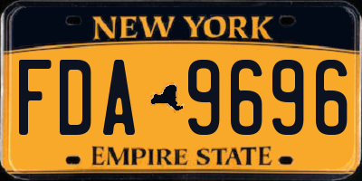 NY license plate FDA9696