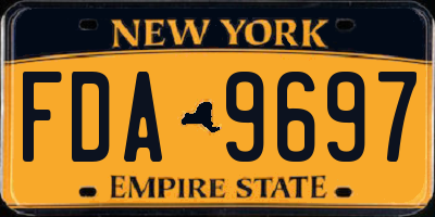 NY license plate FDA9697