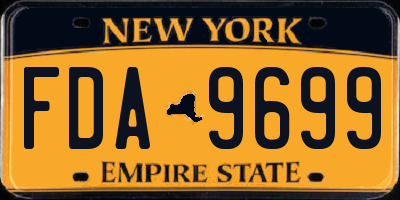 NY license plate FDA9699