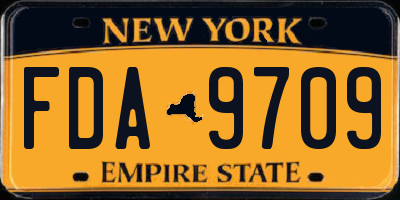 NY license plate FDA9709