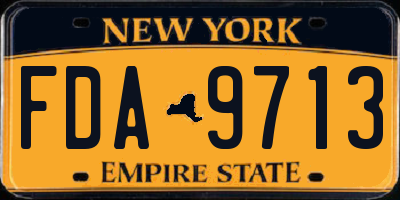 NY license plate FDA9713