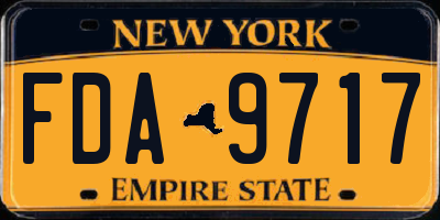 NY license plate FDA9717