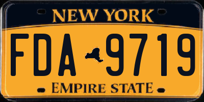 NY license plate FDA9719