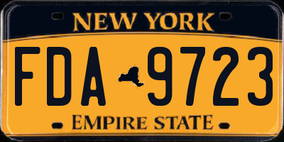 NY license plate FDA9723