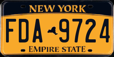 NY license plate FDA9724