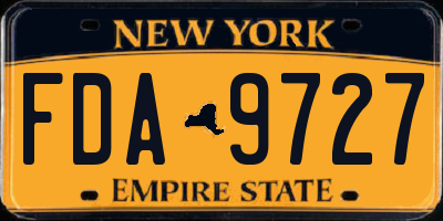 NY license plate FDA9727