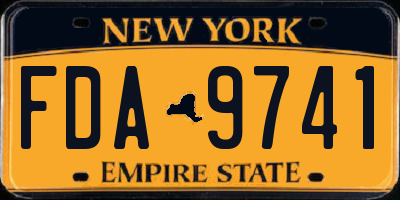 NY license plate FDA9741