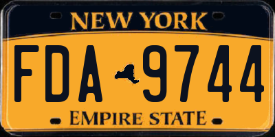 NY license plate FDA9744