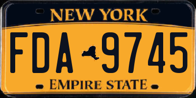 NY license plate FDA9745