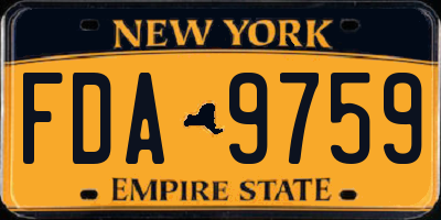 NY license plate FDA9759