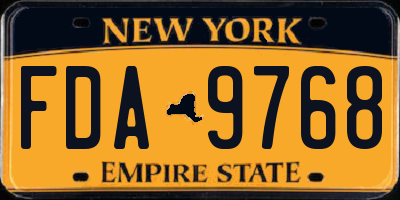 NY license plate FDA9768