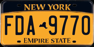 NY license plate FDA9770