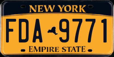 NY license plate FDA9771