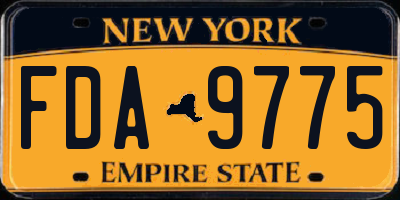 NY license plate FDA9775